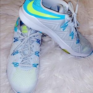Grey and Blue Comfortable Running Sneakers